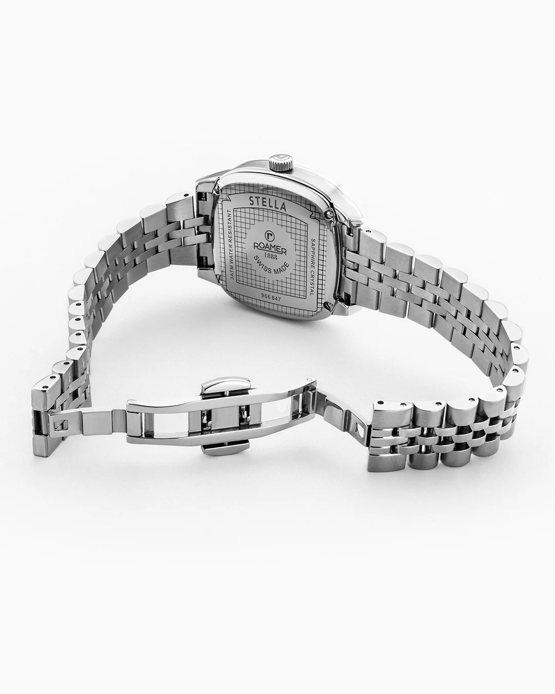 Stella 32.5mm Quartz Three-Hand Black MOP Silver Bracelet Sapphire antireflection glass  Stainless Steel swiss watch - Image 4