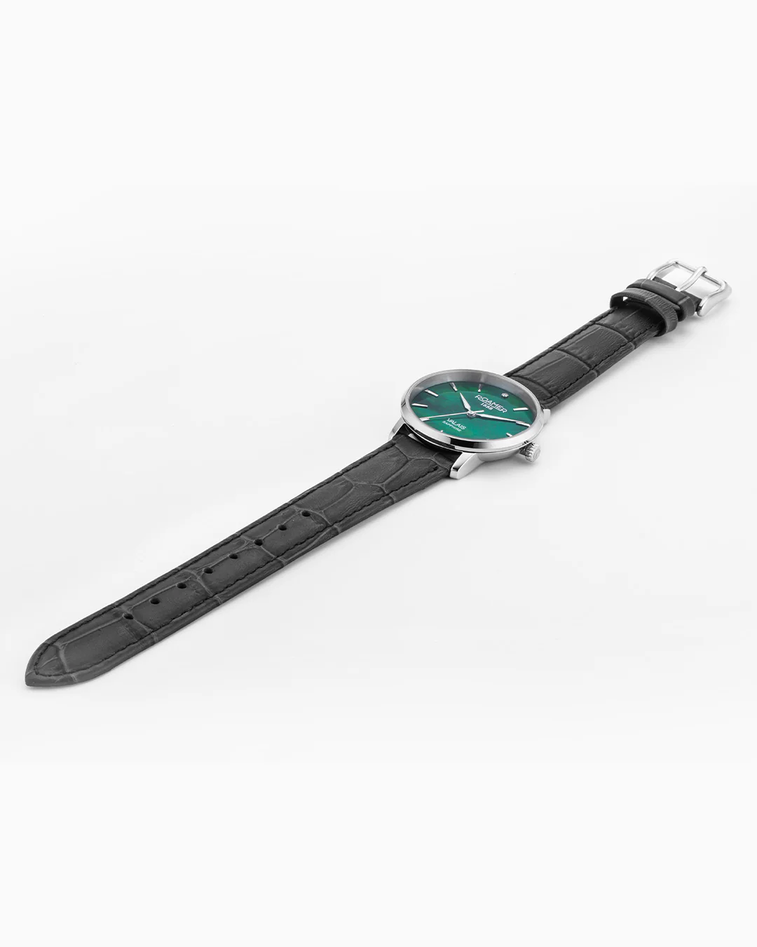 Valais Ladies Interchangeable Box Set 32mm Quartz Three-Hand Date Green Mop Dial Black Leather Strap Sapphire glass Stainless Steel swiss watch - Image 5