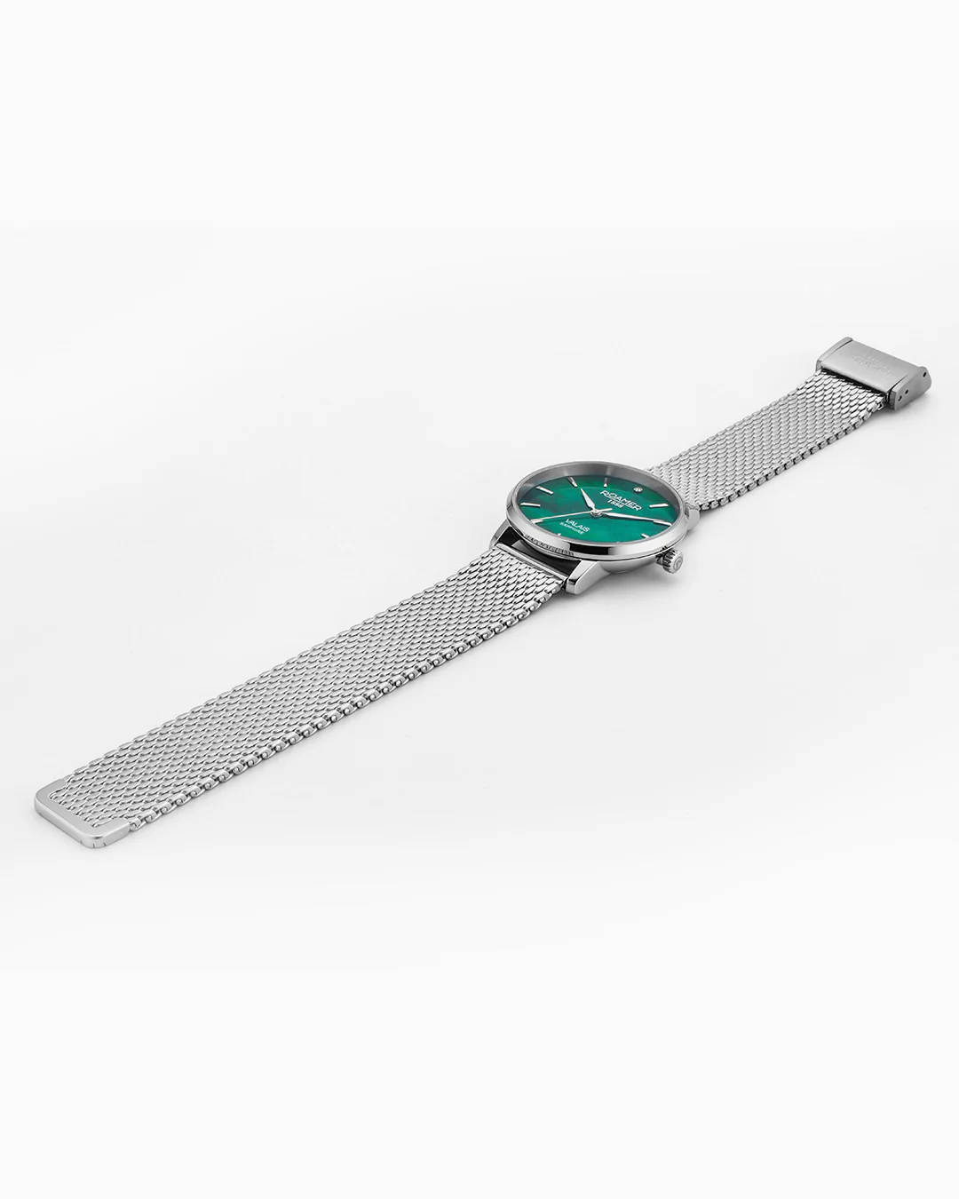 Valais Ladies Interchangeable Box Set 32mm Quartz Three-Hand Date Green Mop Dial Black Leather Strap Sapphire glass Stainless Steel swiss watch - Image 6