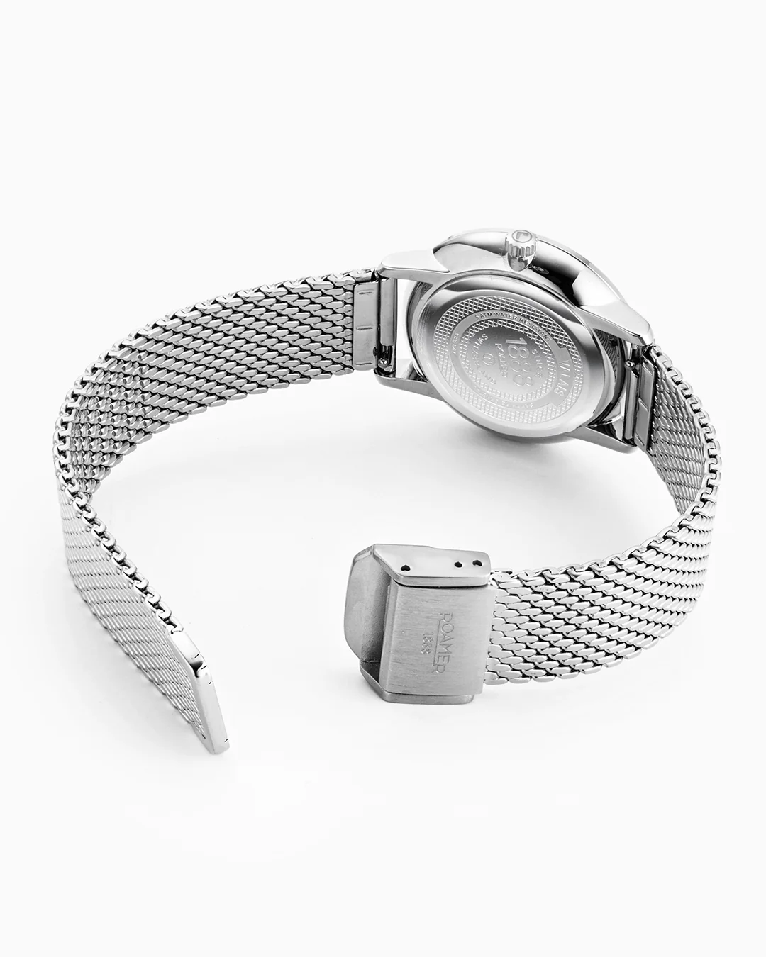Valais Ladies Interchangeable Box Set 32mm Quartz Three-Hand Date White MOP Dial Black Leather Strap and Stainless Steel Milanaise Bracelet Sapphire glass Stainless Steel swiss watch - Image 8
