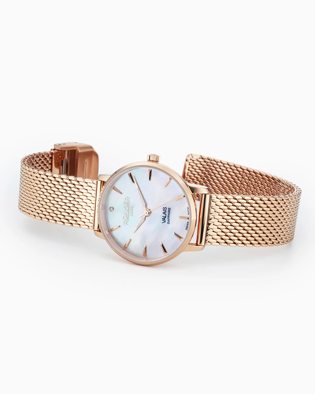 Valais Ladies Interchangeable Box Set 32mm Quartz Three-Hand Date Brown Leather Strap Sapphire glass Stainless Steel swiss watch - Image 4