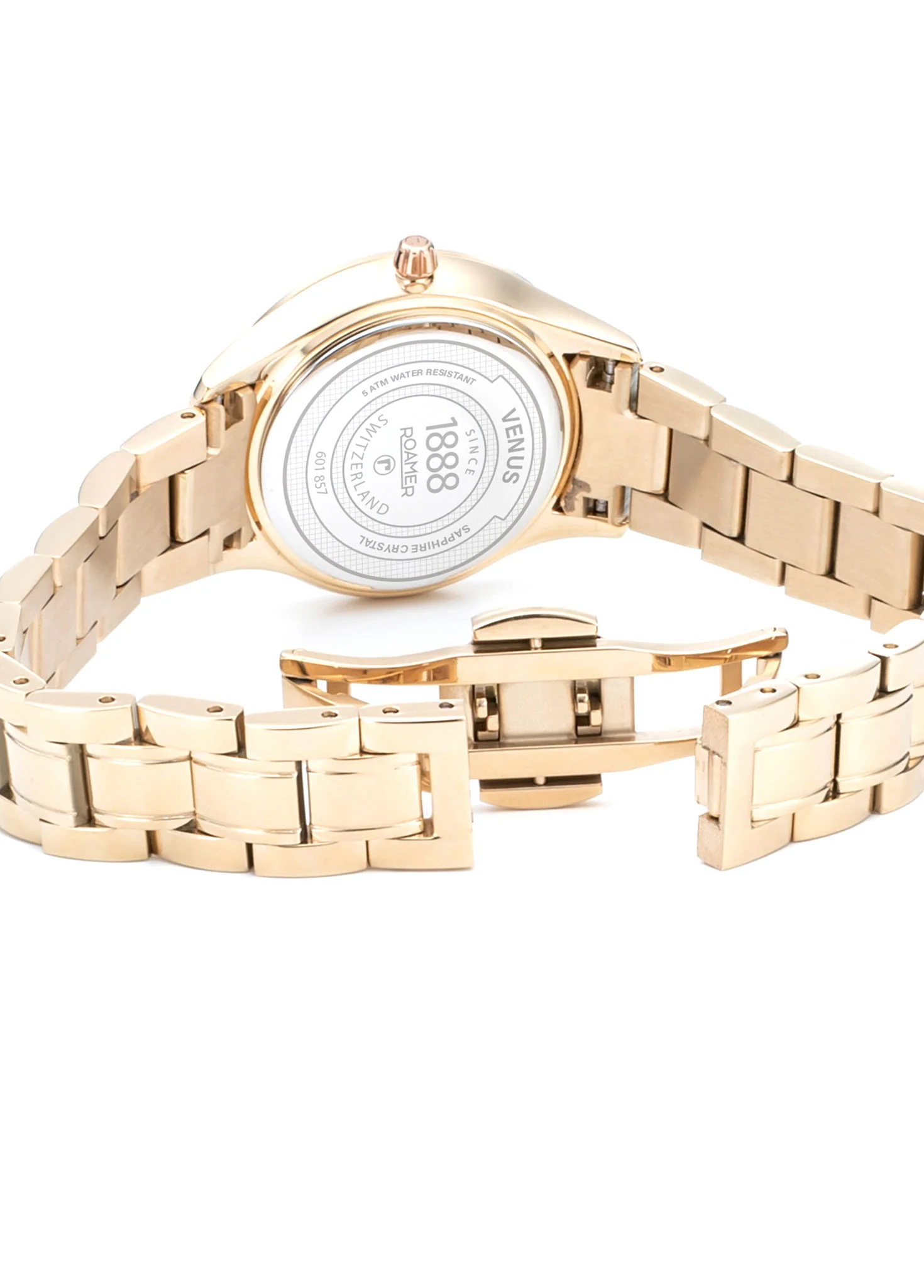 Venus Diamond 30mm Quartz Two-Hand Gold Bracelet Sapphire glass Stainless Steel swiss watch - Image 3